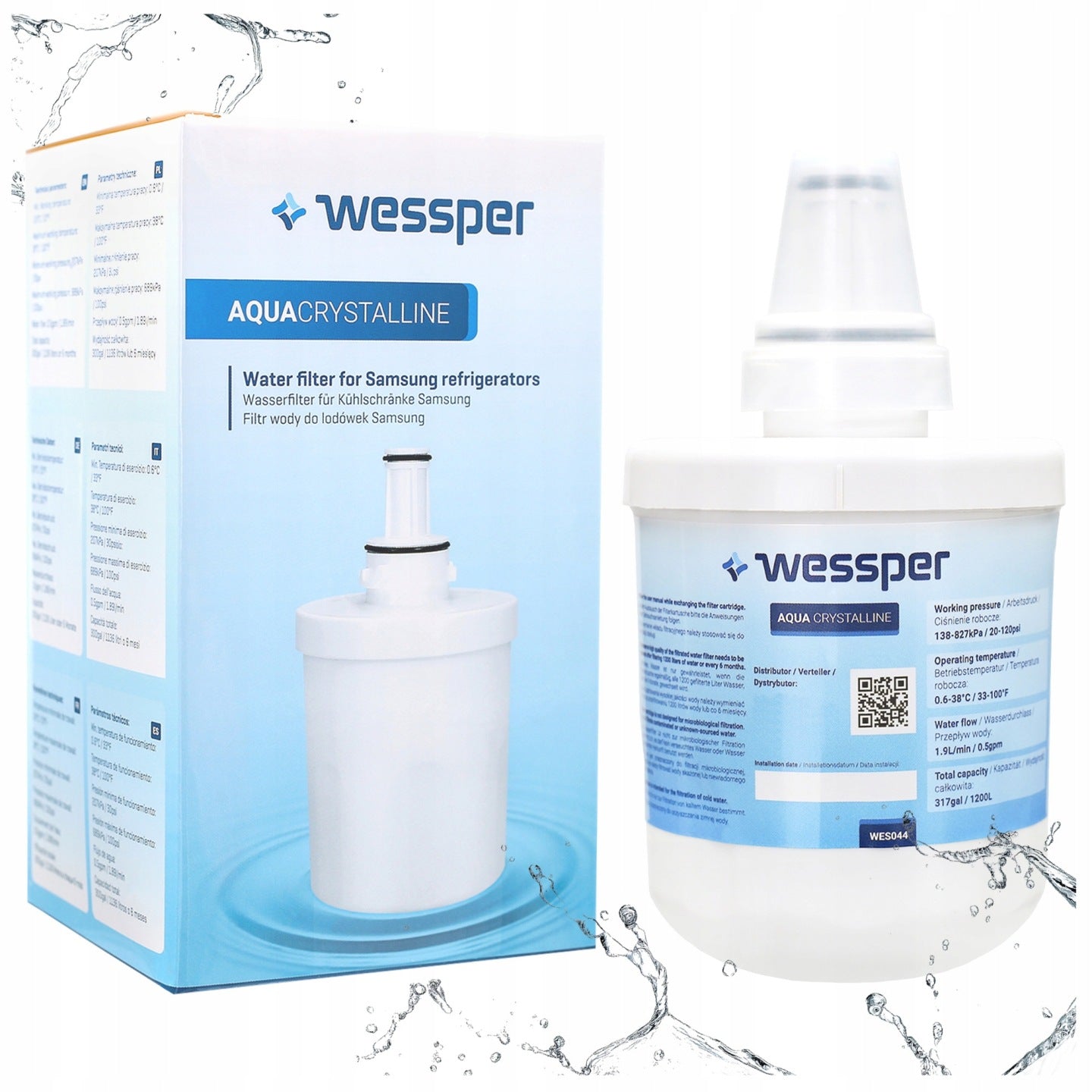 Wessper FILTR WODY do lodówki SAMSUNG zamiennik DA29-00003G DA29-00003F - 1 szt.(1 szt./FILTR WODY do lodówki SAMSUNG zamiennik DA29-00003G DA29-00003F - 1 szt.)