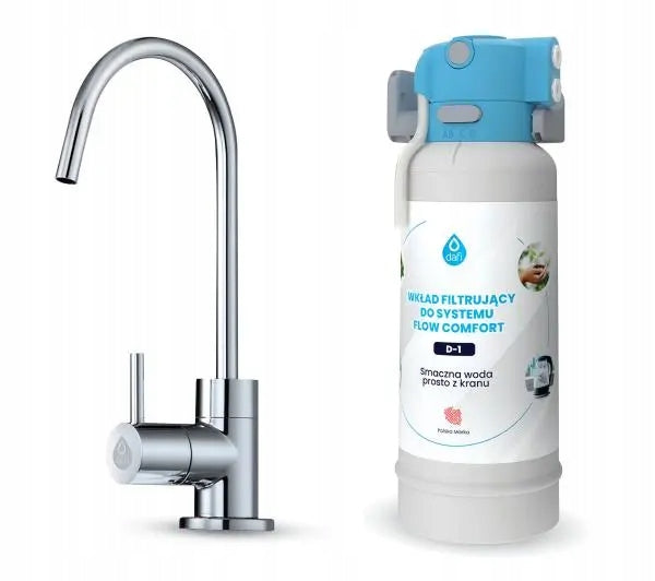 System filtrowania wody Dafi Flow Comfort D1 + kran do wody filtrowanej